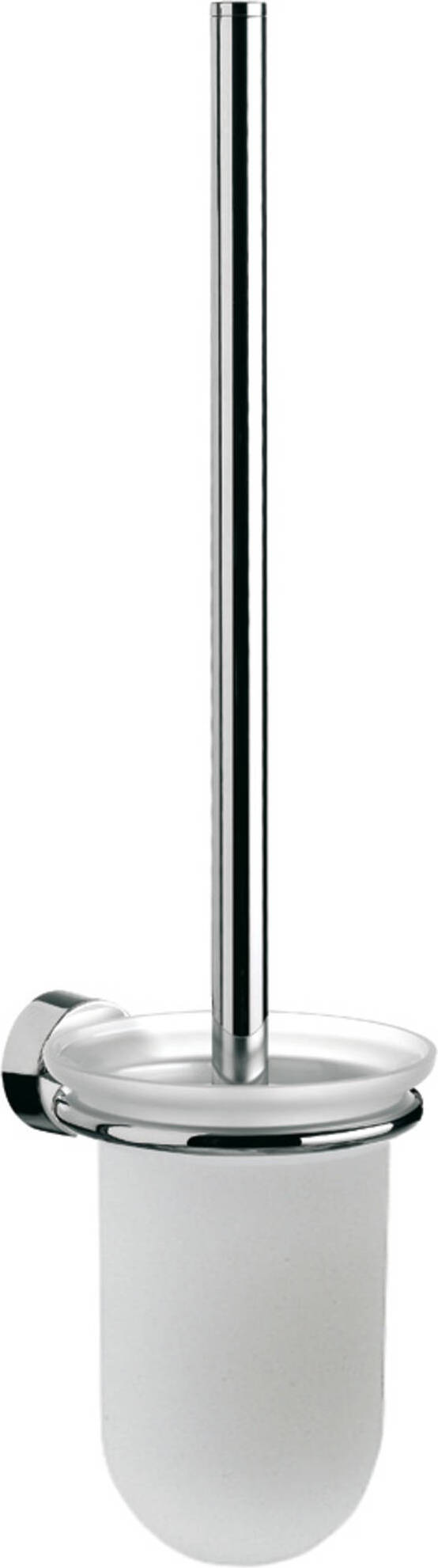 Emco Toilettenbrstengarnitur rondo 2 Behlter Kristallglas satiniert, Brsten chrom 451500101