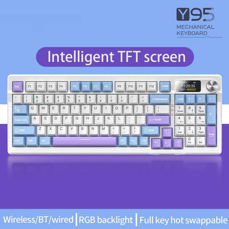 StarTech Y95 - Mechanische Tastatur - Bluetooth Kabellos - Englisches Layout - 88 Tasten - Mit Akku - Braun