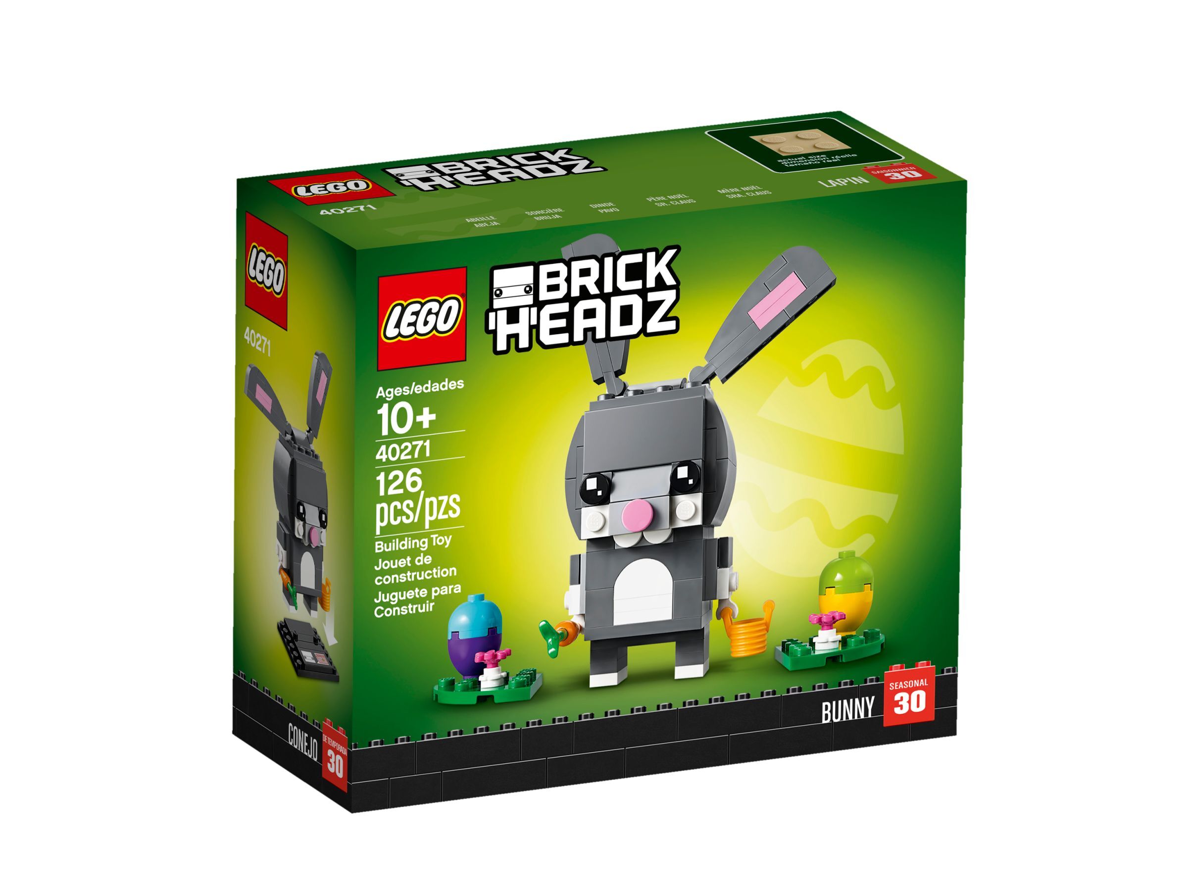 LEGO BrickHeadz Easter Bunny, Stavebnica, 10 rok / roky, 126 kusov