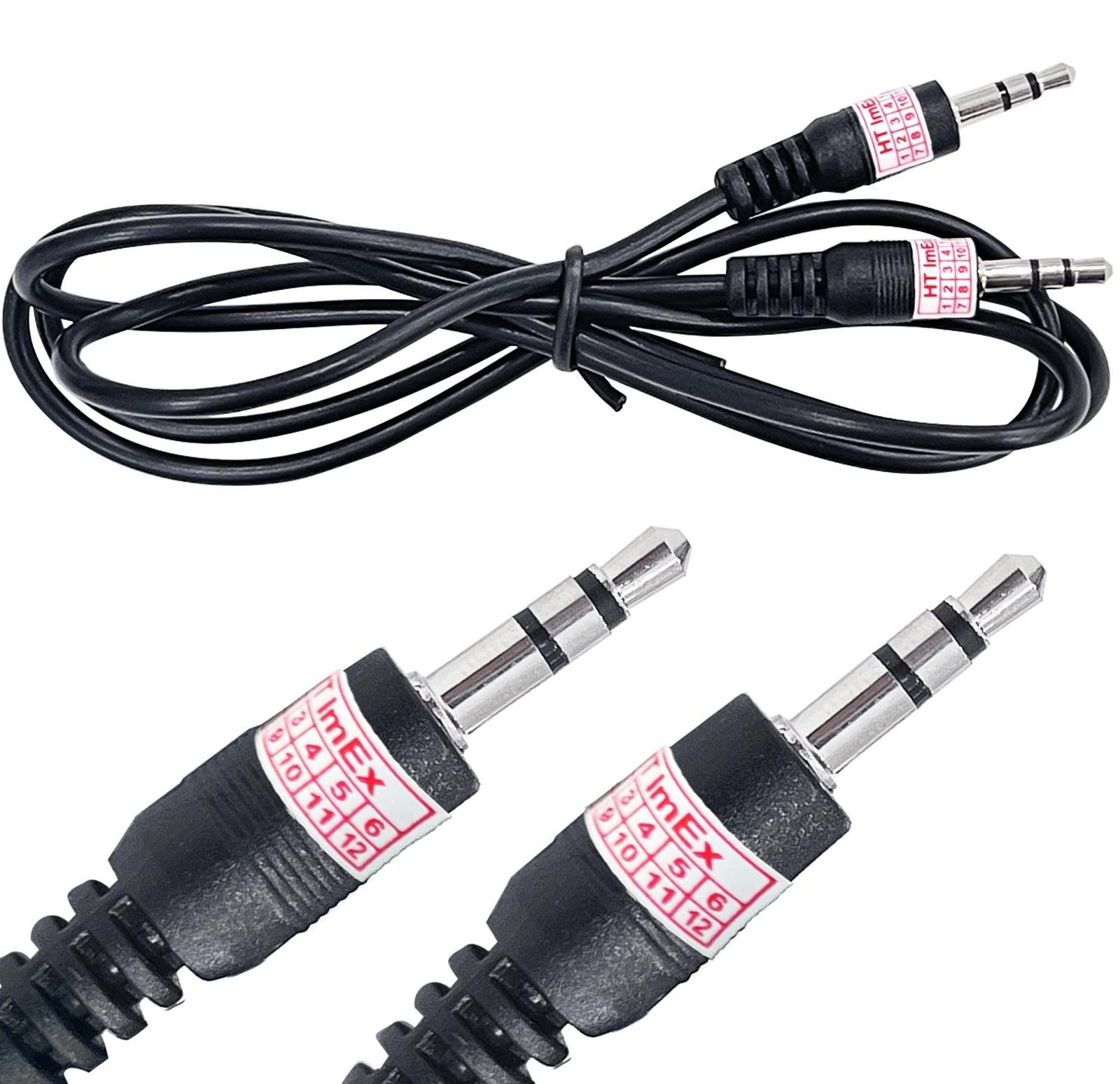 HT ImEx AUX Kabel 3,5mm Klinken Stereo Audio Auto Handy Mini Klinke auf Klinke