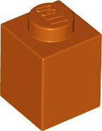 50 kusov Lega, diel c. 3005 v tmavo oranžovej farbe (Dark Orange)
