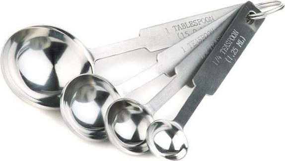 Assheuer + Pott GmbH & Co. KG APS 75600 Messlöffelsatz, Esslöffel, Teelöffel, 1/2 Teelöffel, 1/4 Teelöffel