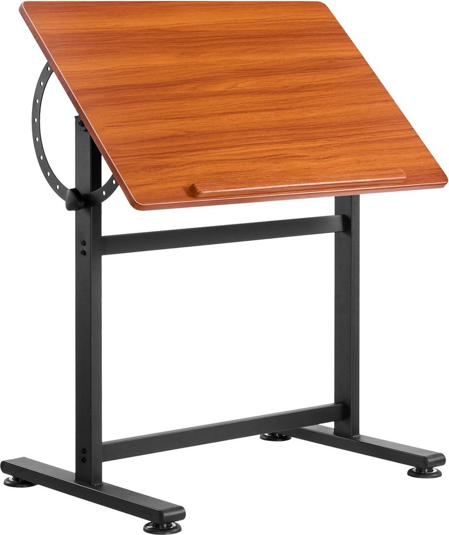 VEVOR Zeichentisch, verstellbar, 0°–90° Neigung, Zeichentisch aus Holz mit H-Rahmen