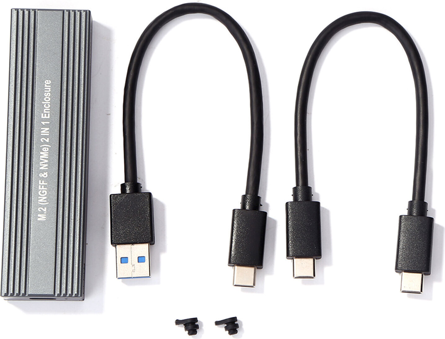 Douself M2 SSD-Gehaeuse NVME-Gehaeuse M.2 an USB Typ C 3.1 SSD-Adapter fuer NVME PCIE NGFF SATA M / B-Schluessel SSD-Festplattenbox SSD-Gehaeuse mit zwei Protokollen RTL9210B