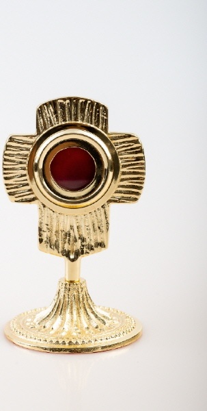 HECK Kirchenbedarf Reliquiar vergoldet (Höhe 13 cm) HK30672.01