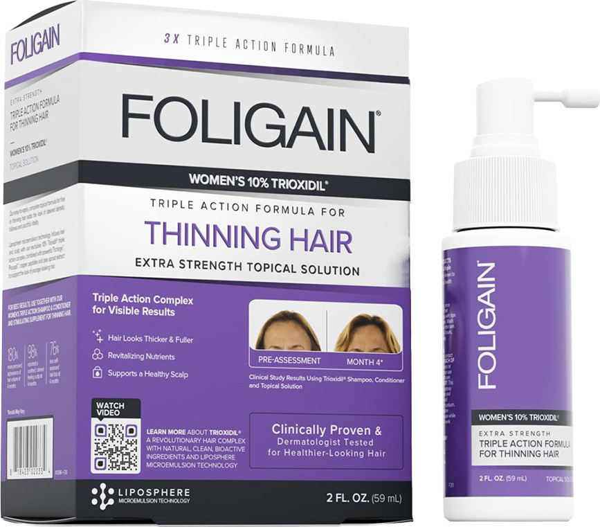 Foligain Women's Hair Regrowth Treatment with 10% Trioxidil