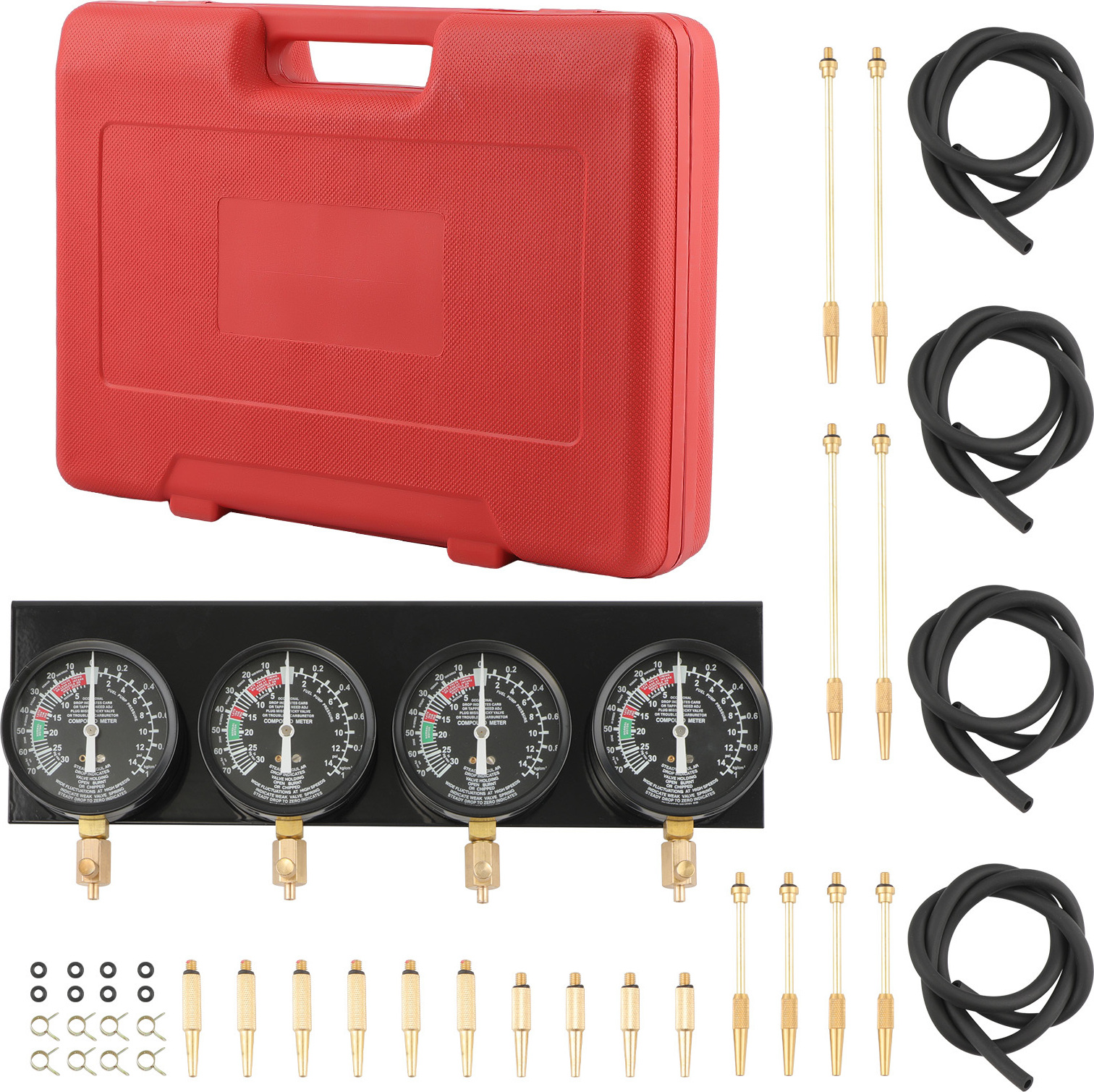 maXpeedingrods Motorrad 4 Vergaser Synchrontester 4 Synchronuhren Synchrontestgerät einstellen JQW8KC