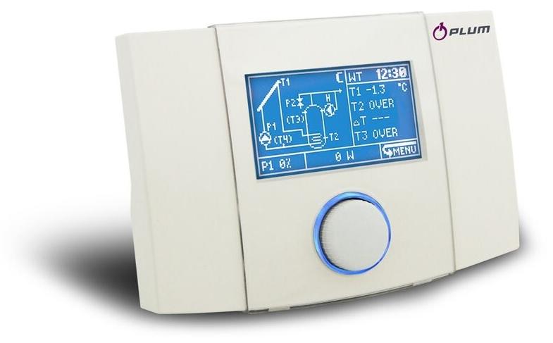 Plum Solarregelung ecoSOL 301 mit PWM, Internetzugriff, 11 Hydraulikschemen, Frostschutz & Röhrenfunktion ecoSOL301