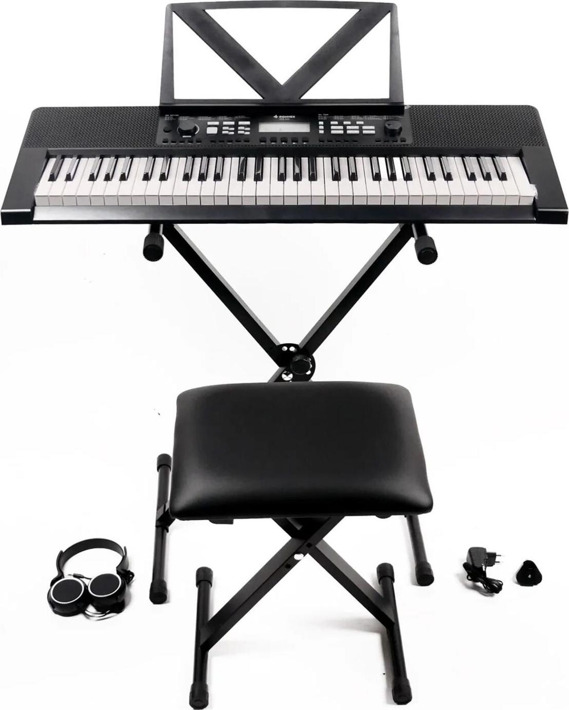 Donner Keyboard-Set DEK-620 mit Anschlagdynamik, inkl. Ständer, Hocker, Kopfhörer