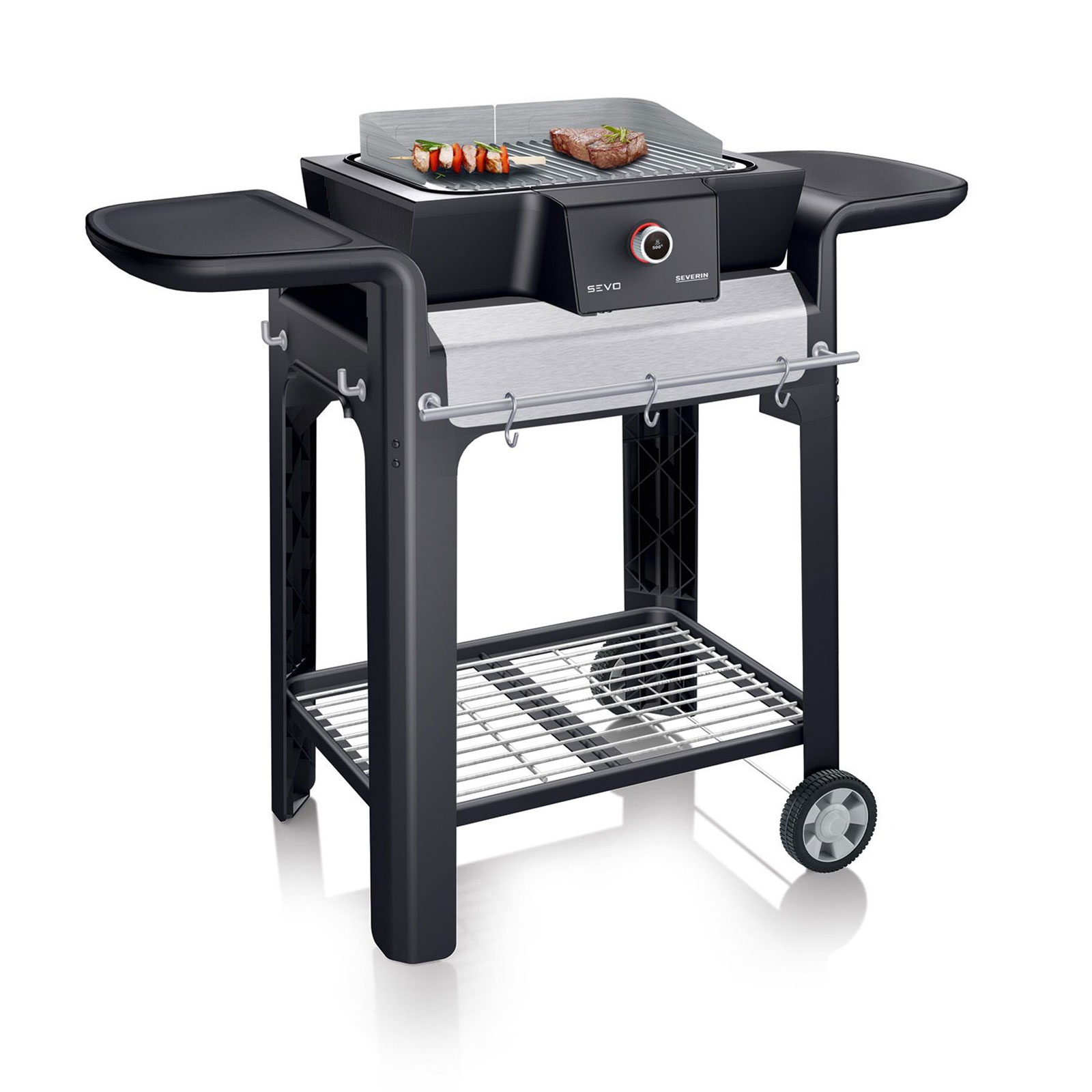 Severin PG 8105 SEVO GS, 3000 W, Gril, Elektrický, 415 x 315 mm, Vozík, Rošt