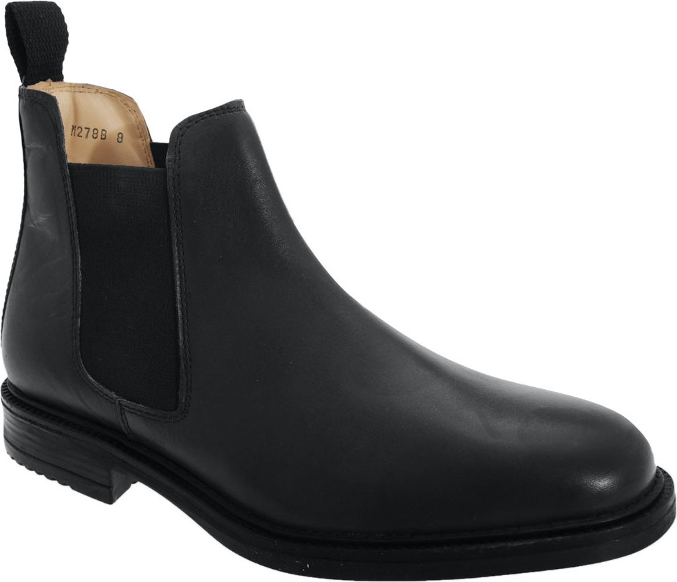 Roamers pánske kožené členkové topánky DF1695 (46 EU) (Black)