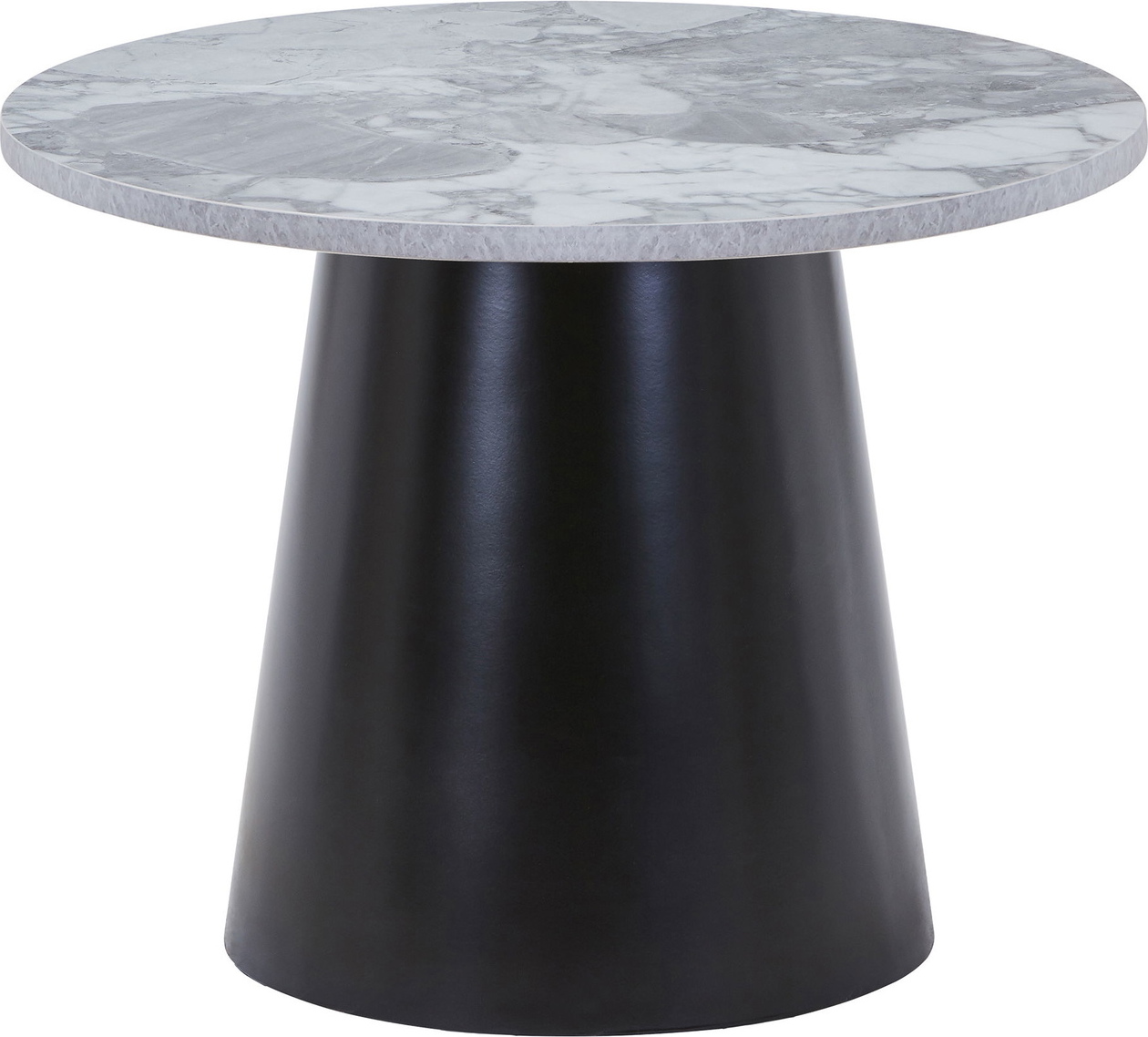 ebuy24 Brito Couchtisch Marmor Look Ø60cm grau, schwarz. 46-2102170