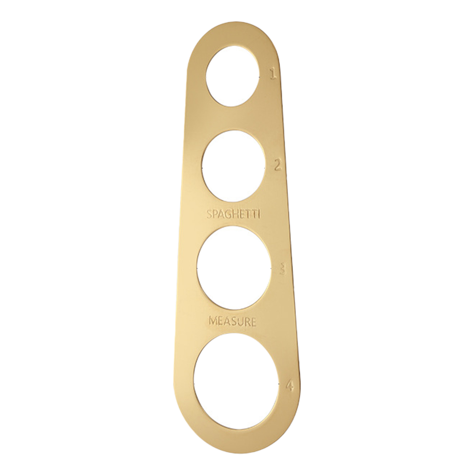 Hameb 4 Löcher hohe Genauigkeit Spaghetti Herrscher 430 Edelstahl -Portion Control Spaghetti Messer Küchenutensilien-Golden 2796821