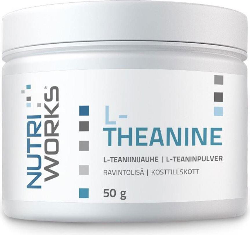 NutriWorks L-Theanin Aminosäure Pulver 50 g Nahrungsergänzungsmittel bei Stress und Angstzuständen
