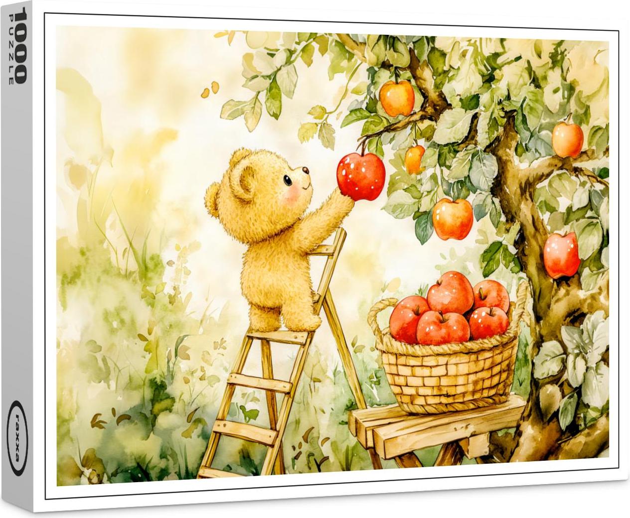raxxa Premium-Puzzle "Teddy Bear Harvesting Apples with Ladder", 1000 Teile 1-14270-22987-371