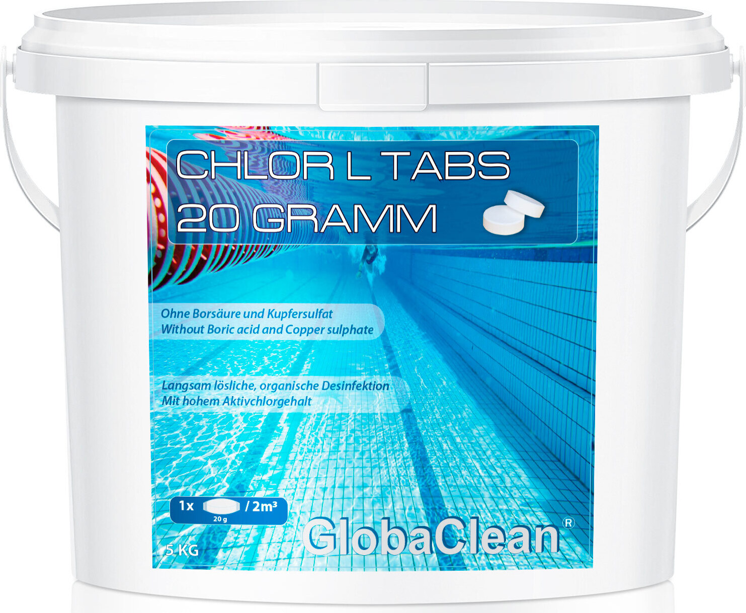 GlobaClean 5 kg Pool Chlor L Tabs 20g 50634_1x5