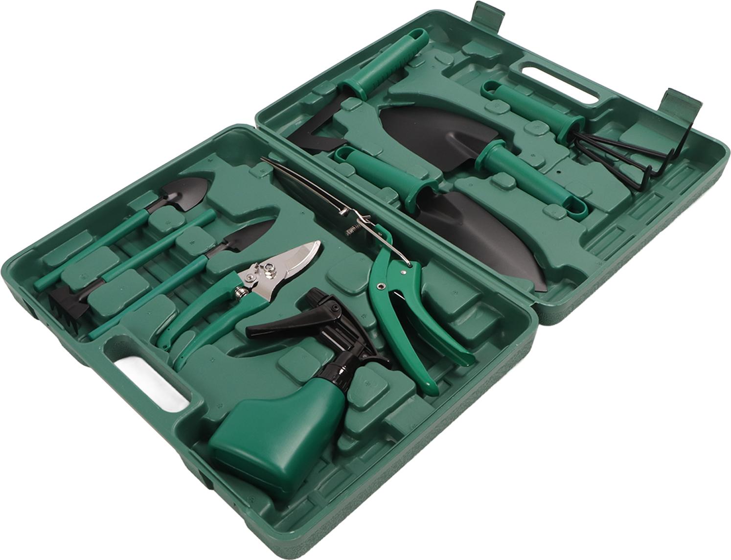 Cocosity 10pcs Gartenwerkzeuge Starker Metallplastikgriff Ergonomisches Gartenwerkzeugkit mit H?uschen fr Landschaftsgestaltung im Freien