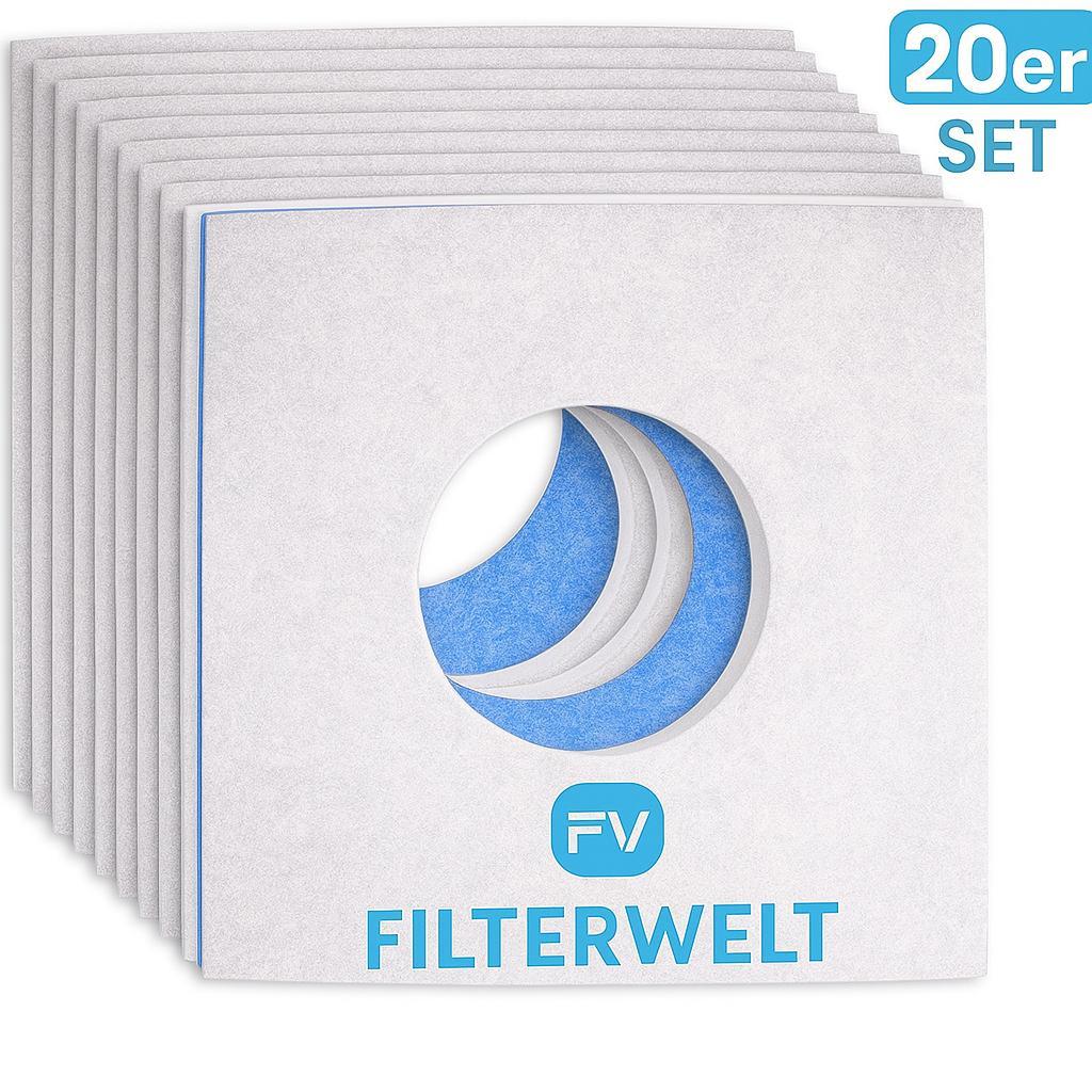 20x Filterwelt® Filter passt für Limodor Limot Badlüfter F-LF/5 LF ELF F/C – G4 Staubfilter 226mm Lüfter Limodor 226 20er