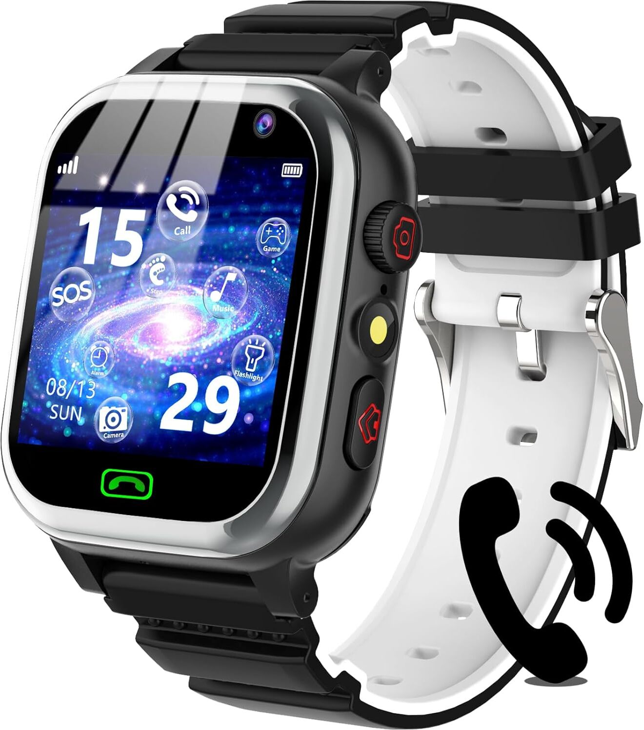 Smartwatch Kids - Smartwatch pre deti telefón pre dievčatá chlapcov s volaním, SOS, 26 hier, krokomer, hudba, fotoaparát, budík, školský režim
