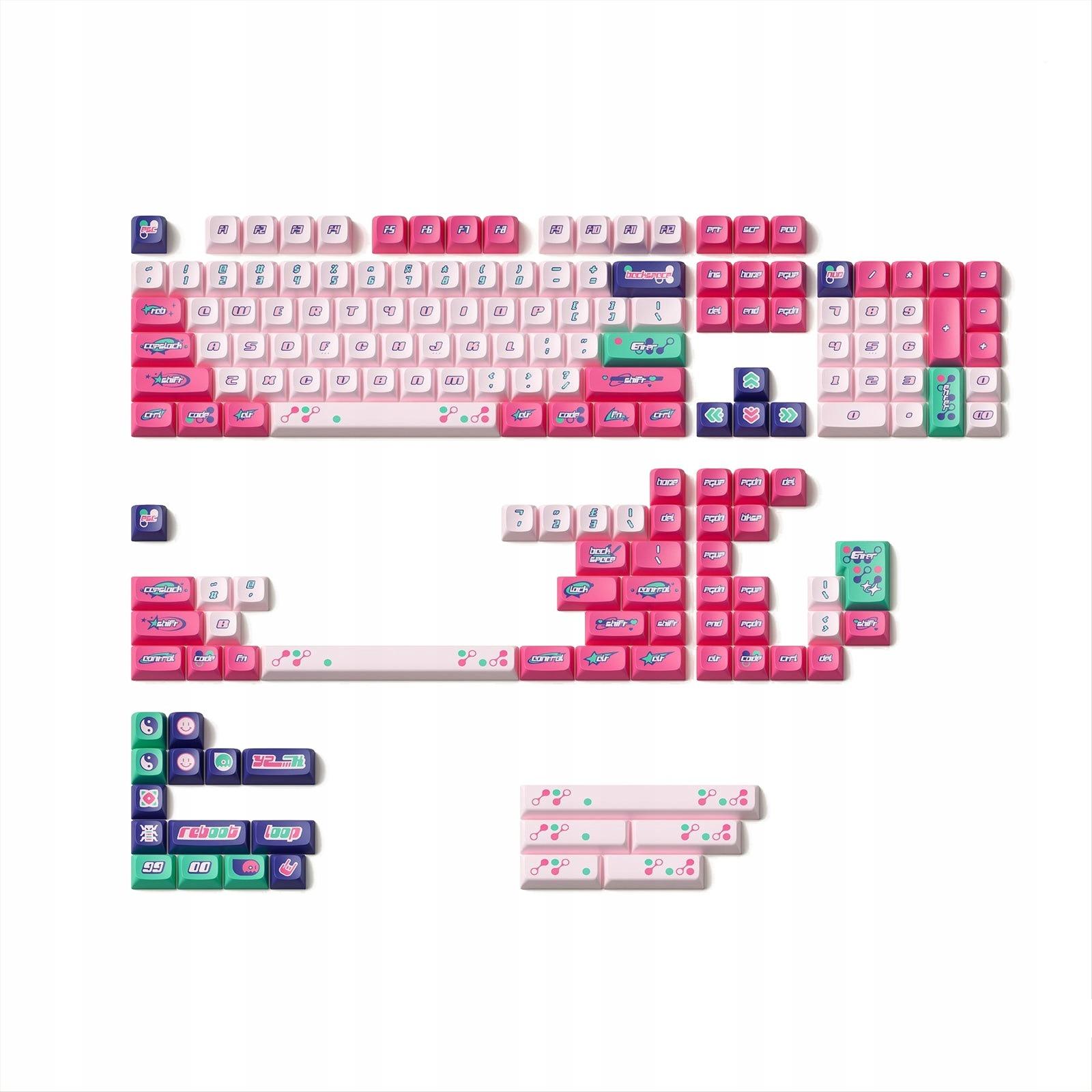 Nuphy Tastenkappen Set für Mechanische Tastatur Y2K KDA Dye-sub PBT Keycaps, Wave