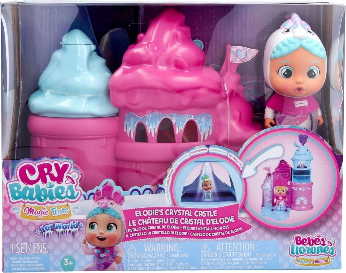 Cry Babies IMC Toys Cry Babies 13 cm Eisschloss-Puppenset Elodie Icy Cry Babies