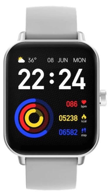 carneo smart CARNEO Versa HR /Silber/Sportband/Weiß