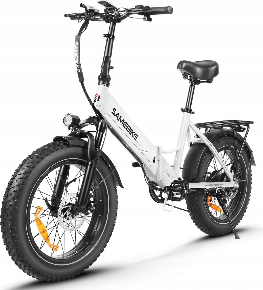 Skladací elektrický bicykel pre dospelých Urban Samebike LOTDM200-II 48V 13Ah 80km 20*4.0" White