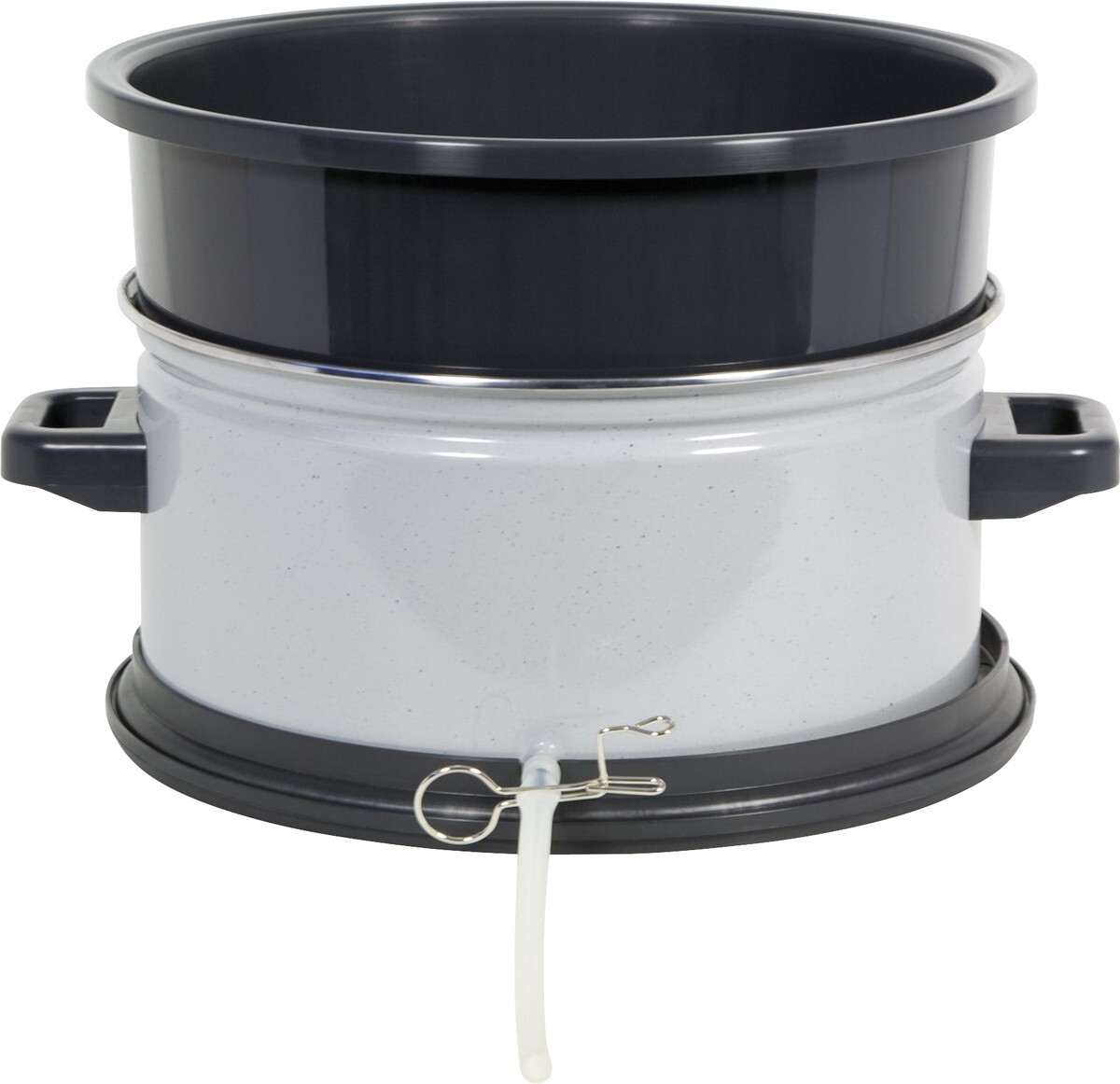 KOCHSTAR Saftgewinner Kombi-Set Ø35cm steingrau/weiß