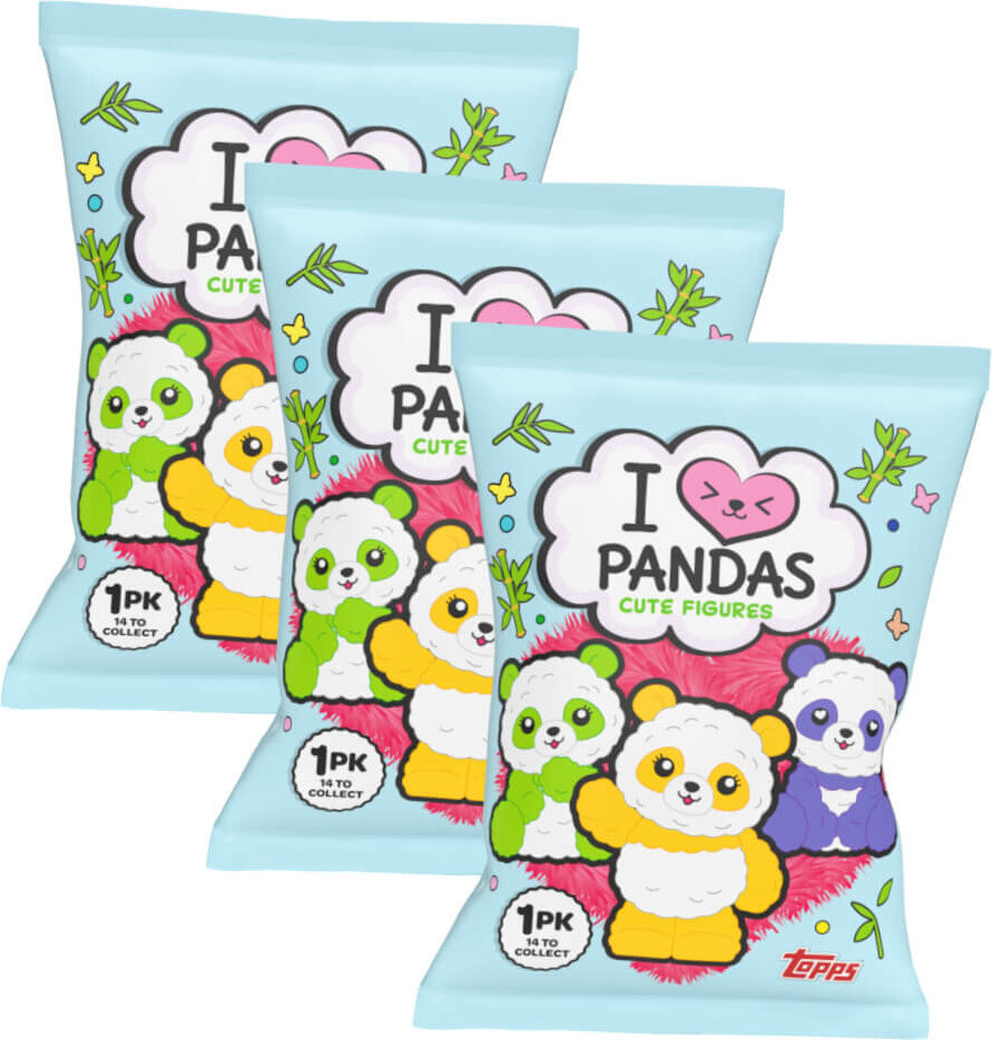 Panini Pandas Figur - I Love Pandas - Sammelfigur - 3 Tüten