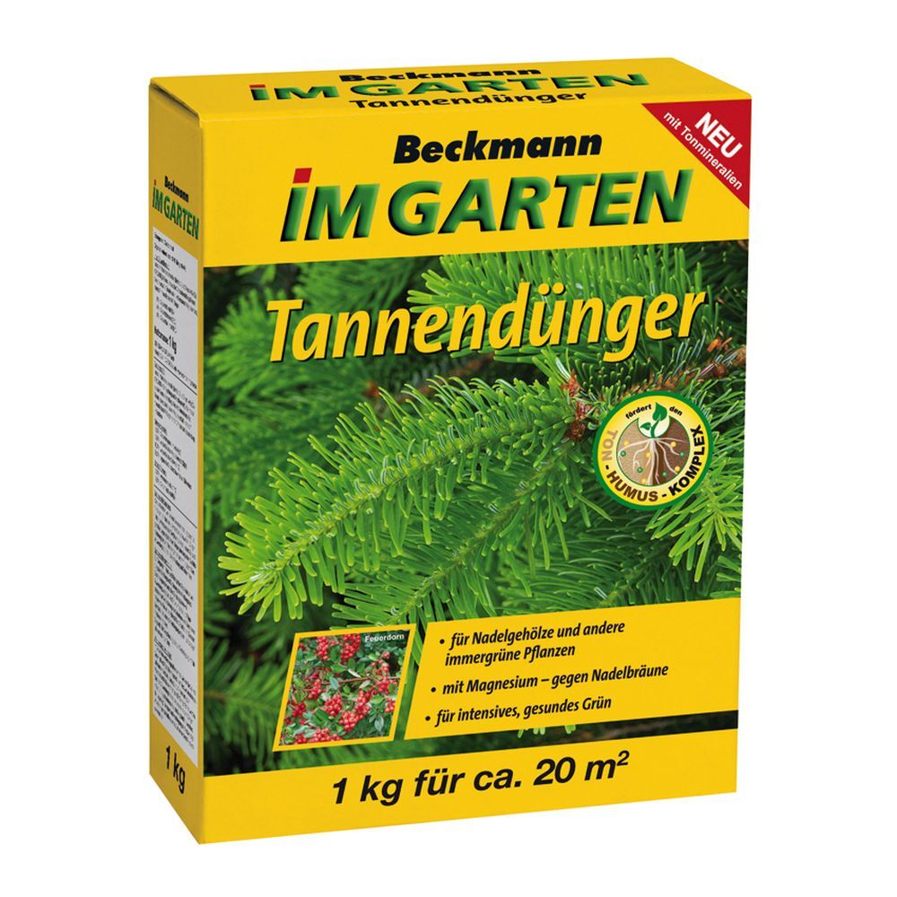 Beckmann Tannendünger Koniferendünger Zypressendünger Thujadünger 1 kg Karton 10200