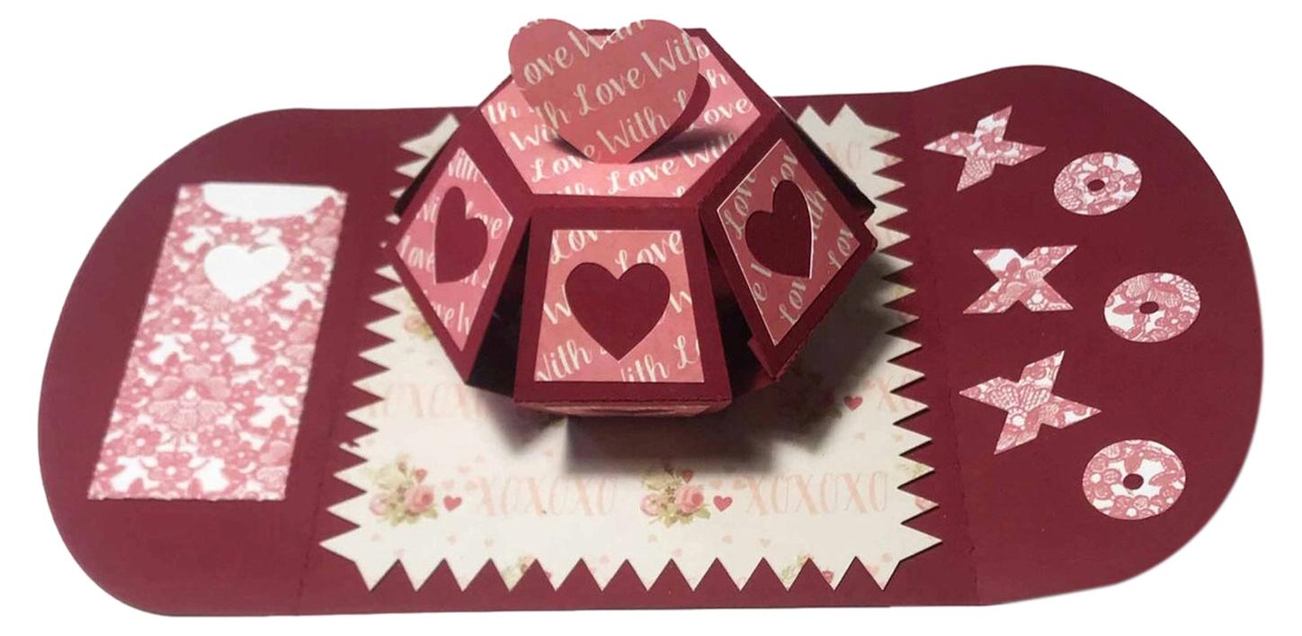 Bremen 3D-Pop-up-Grußkarte, handgefertigt, Valentinstagskarte, Herz, Jahrestagskarte für Paare, Freunde, romantische Liebesbotschaftskarte 4644184