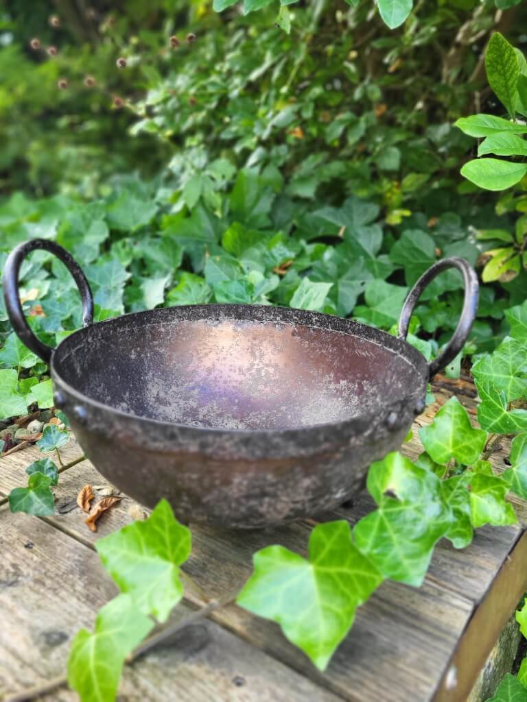 POSIWIO Metallschale Kessel mit Griffen, altkupfer Metallschale Kessel mit Griffen - d=31 cm