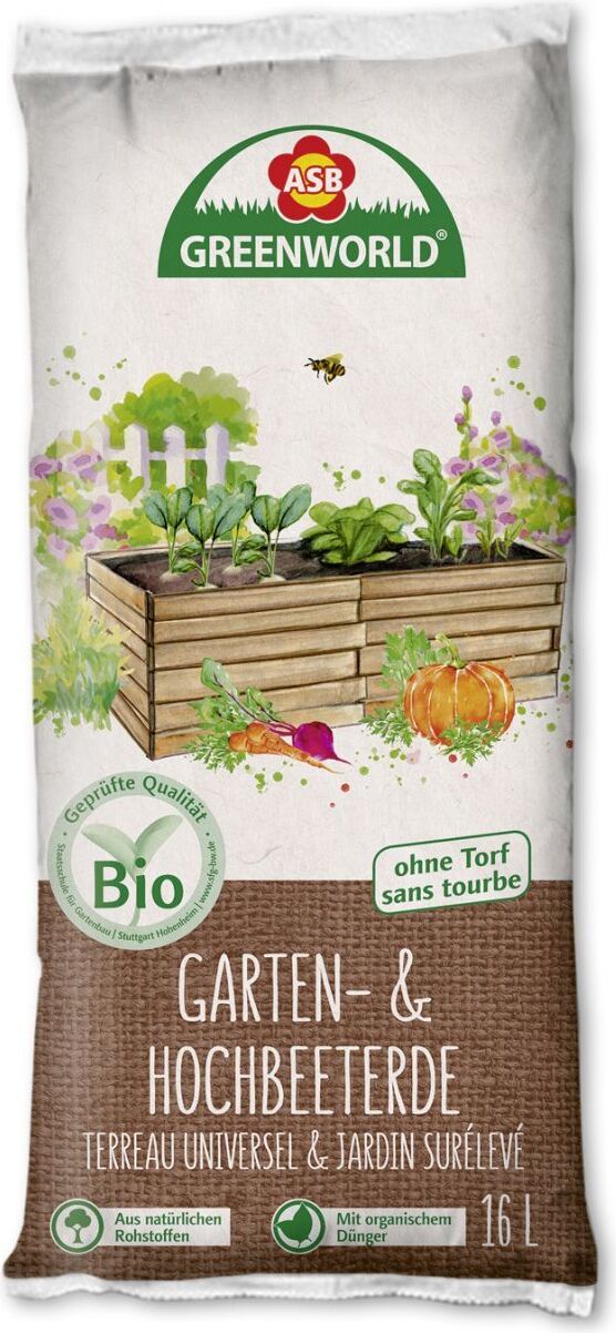 ASB Greenworld Garten- und Hochbeeterde 16 L torffrei