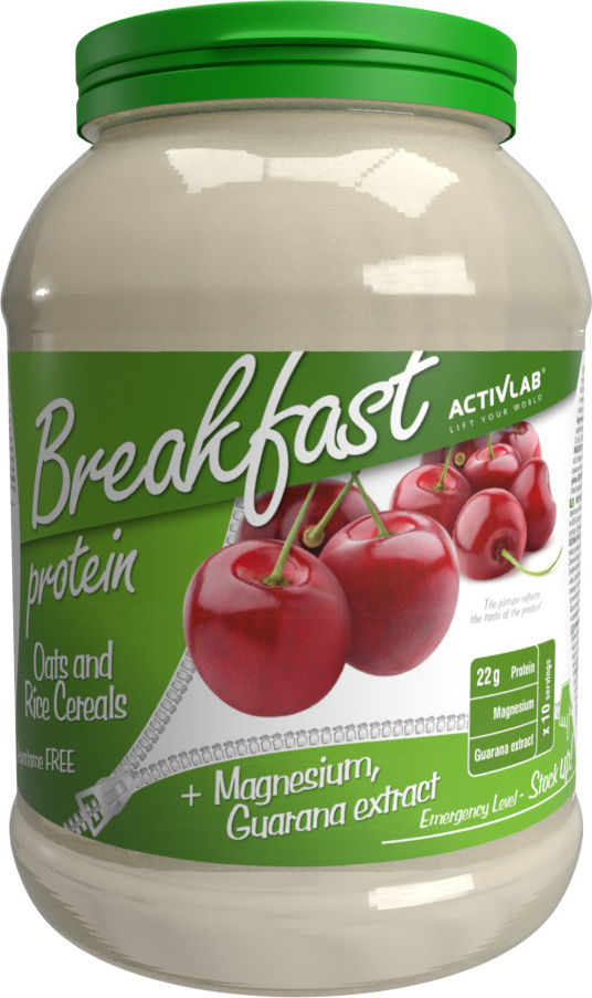 Activlab Protein Breakfast 1000g, Hoher Proteingehalt, Hafer- und Reisflocken, Guarana und Magnesium - Joghurt-Kirsche ACTIV/1026