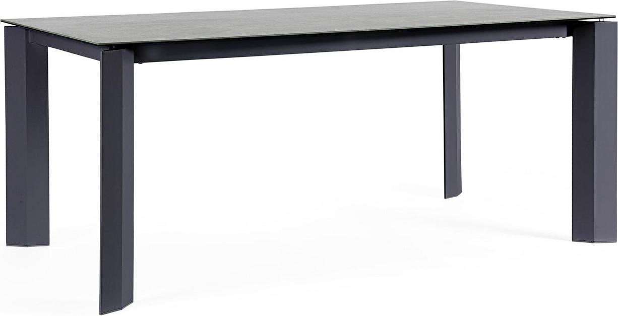 Natur24 Tisch Otavio 180 x 95 x 75 cm Aluminium Keramik Anthrazit 0663811