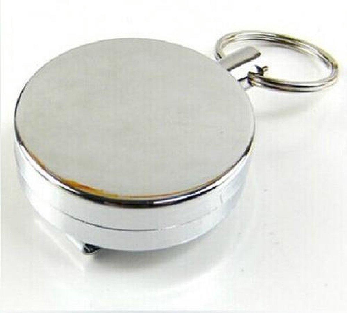 Go Go Gadget - Skipasshalter - Ausziehbare Kordel - Mit Clip - Metall - Silber 150937