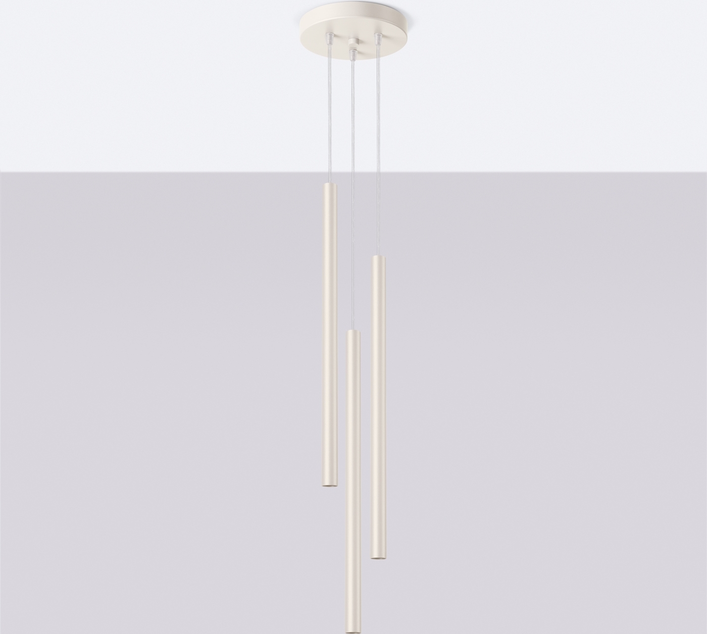 Pendelleuchte PASTELO 3P beige 3xG9 8W Stahl 104x19.5x19.5cm Sollux Lighting