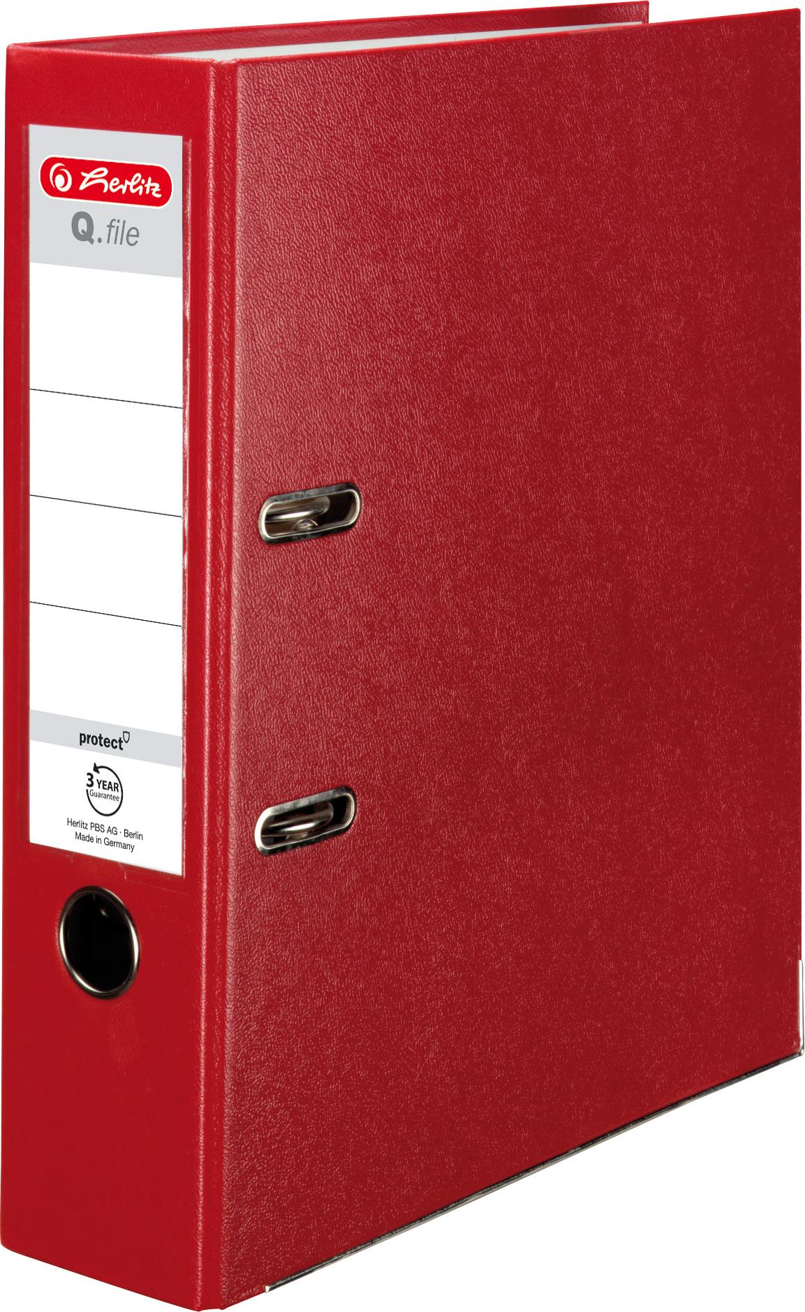 Classeur Herlitz A4 8 cm rouge Q.file Classeurs