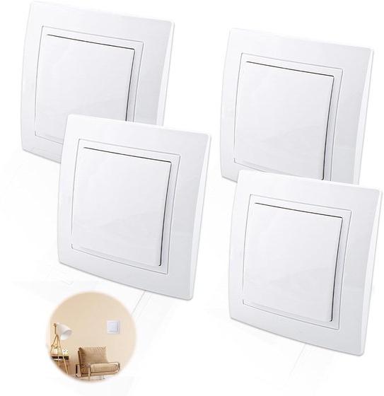 OEM Schaltkreise-Set aus 4 Stücken - Europäisches Design - glänzend weiß - 82 x 82 mm 2026