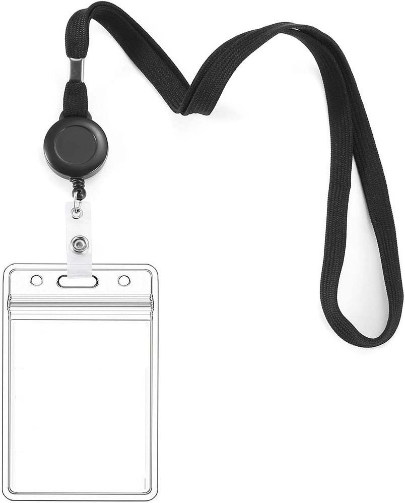 AZWOOD Ausweishülle mit Lanyards, GROSSE Größe Ausweishalter mit AZWOOD Ausweishülle mit Lanyards, GROSSE Größe Ausweishalter mit