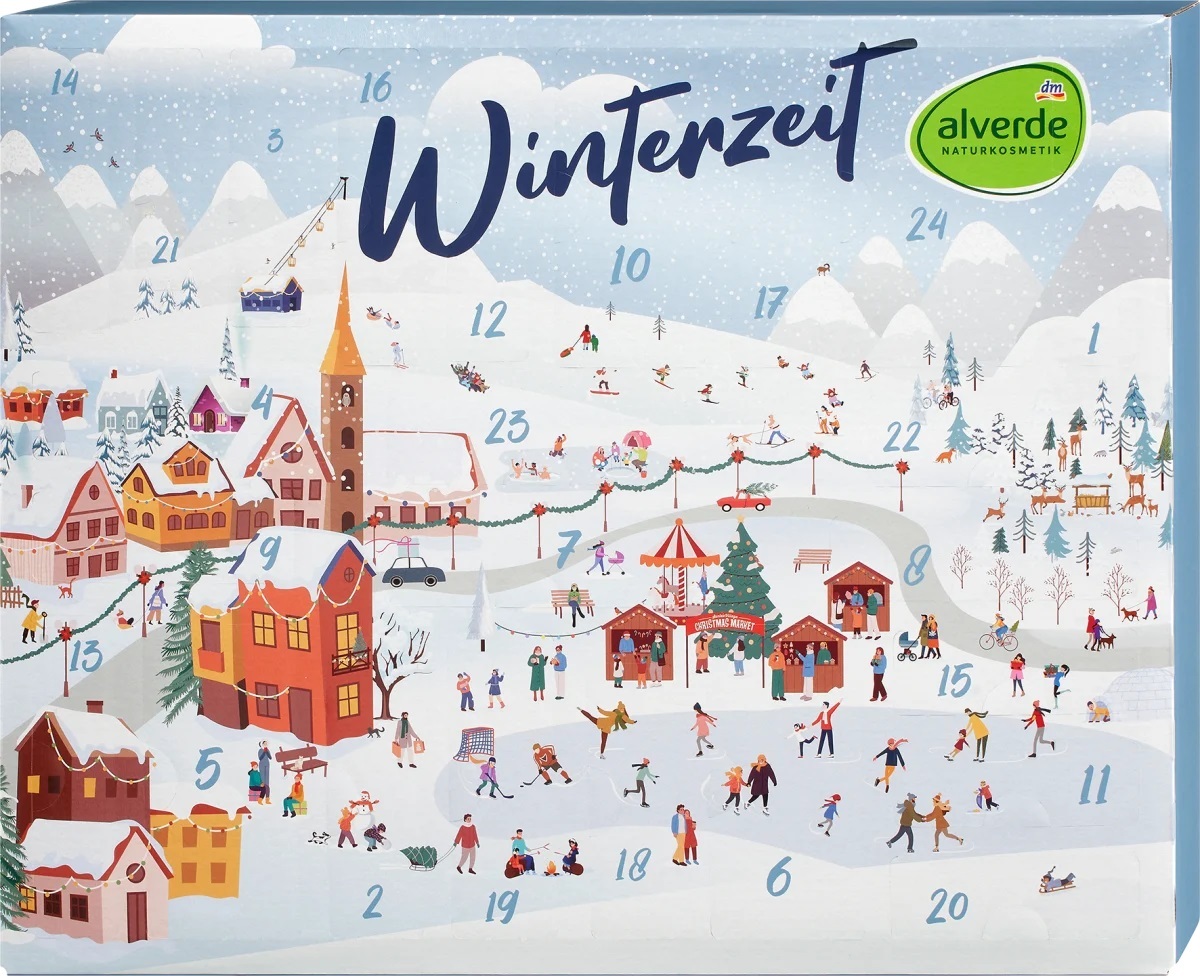 Dm-Drogeri markt alverde NATURKOSMETIK Adventskalender 2024 Winterzeit Beauty Kosmetik Frau Weihnachtskalender 1342313