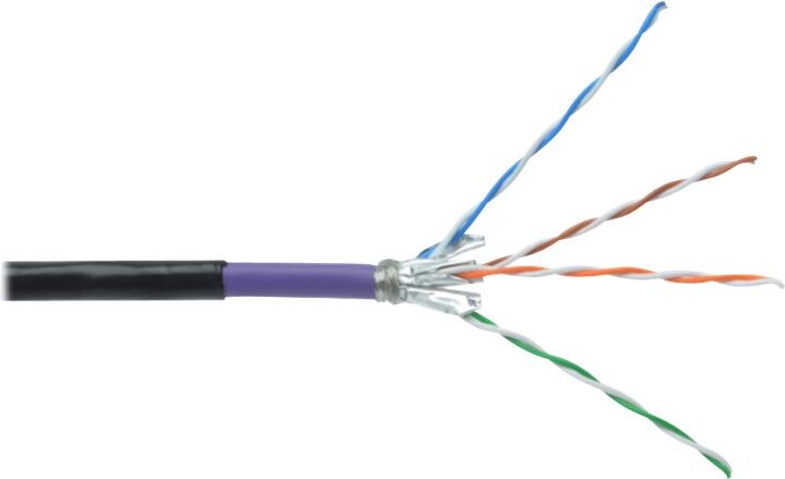 DIGITUS Instal-kab Cat7 S/FTP tw.Pair 1000m schw. Erdkabel (Speditionsversand)