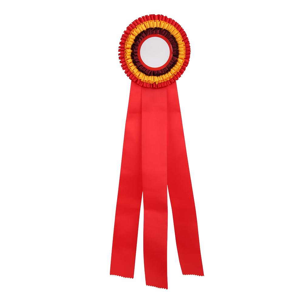 Gistuch Erster Platz Rosette, rotes Siegerband, Auszeichnung für Wettbewerbe & Sportereignisse