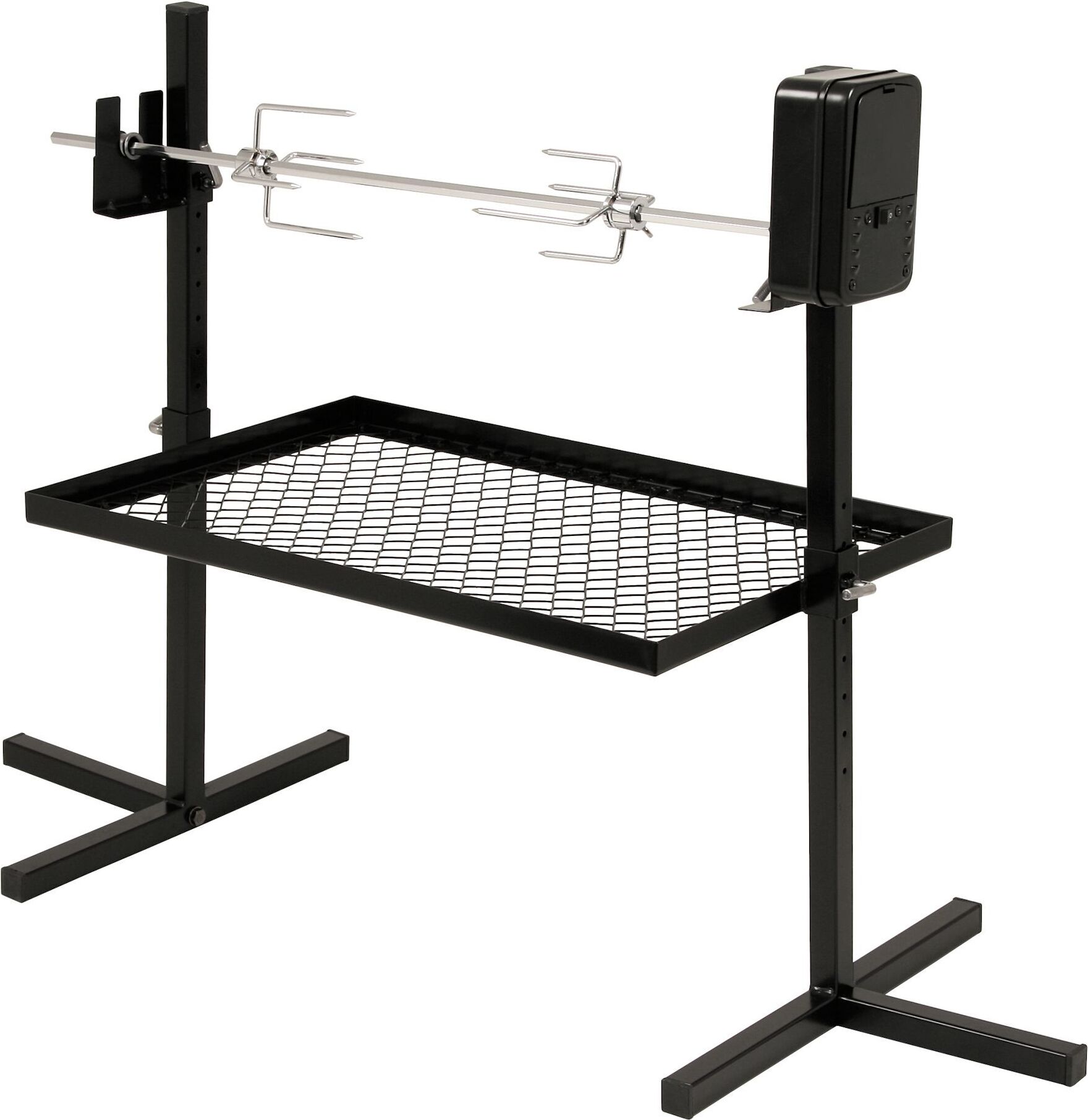 BBQ-Toro mobiles Grillspieß Set 70 cm für Lagerfeuer, Camping, Angelausflug, Drehspieß Grillzubehör