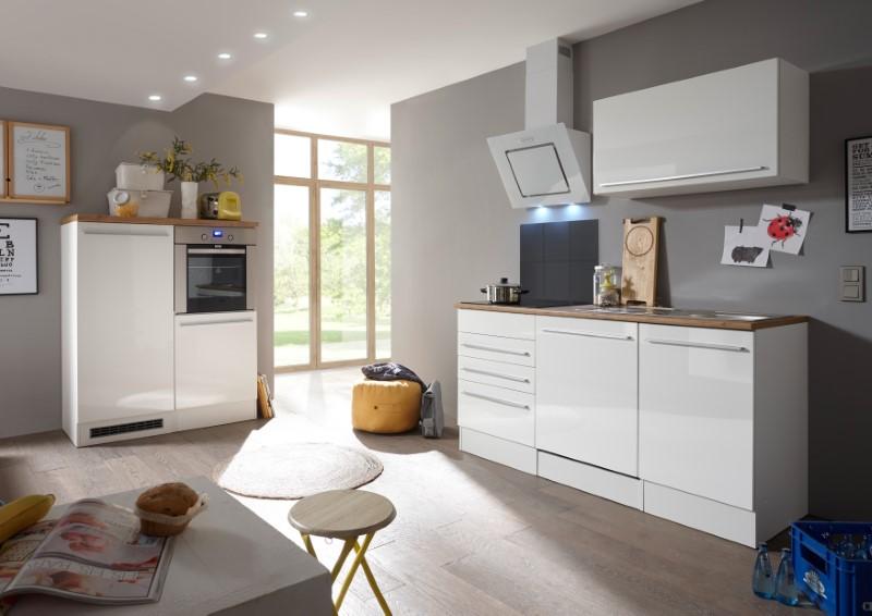 Küche Küchenzeile Leerblock Einbauküche Weiß Gabriel 290 cm Respekta Premium