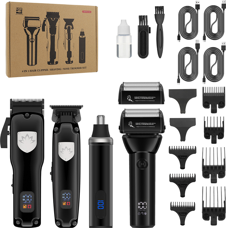 INF Professionelles Haarschneideset mit Elektrorasierer und Nasenhaartrimmer 350149