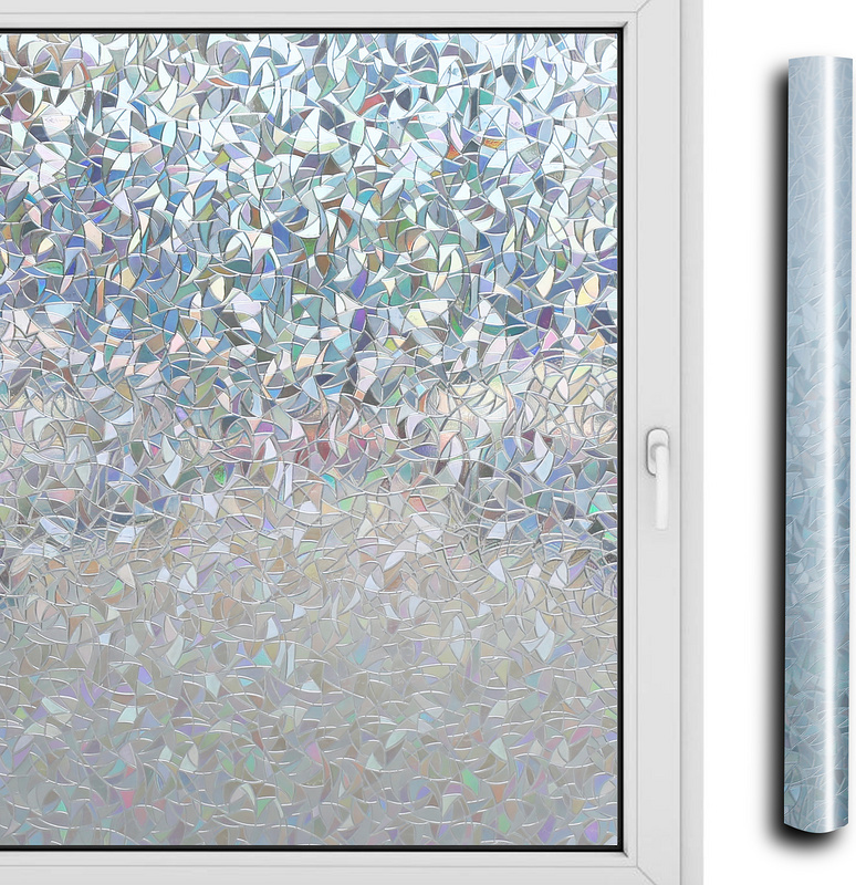 SWANEW Sichtschutzfolie 3D Fensterfolie Selbstklebend Spiegelfolie Sonnenschutzfolie Waage 60*200cm RL-HG8059-1-UA