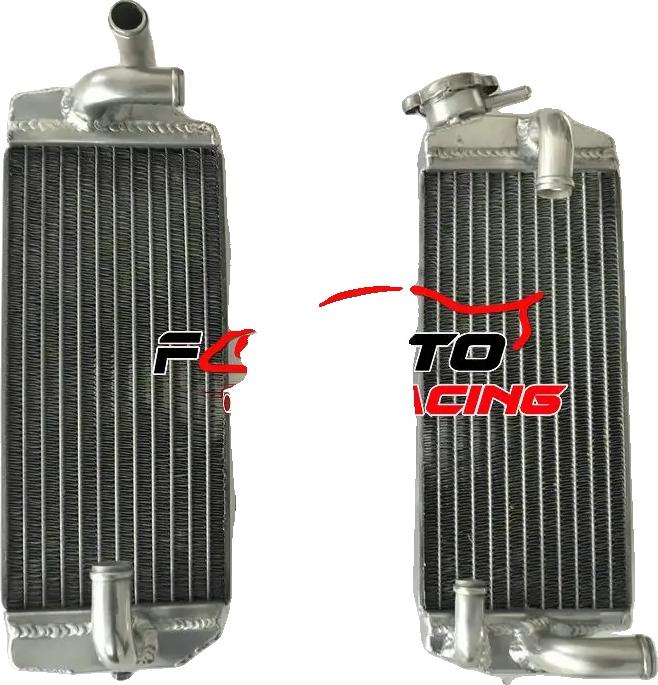 Motocyklový chladič, hliníková zliatina, zvýšený chladiaci výkon, presné uloženie, vákuovo spájkované jadro, konštrukcia zváraná metódou TIG