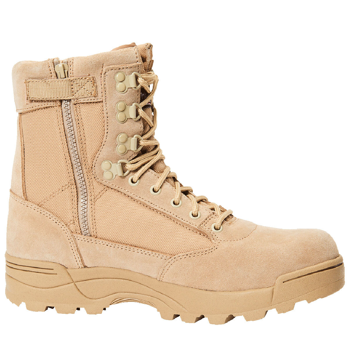 Stivali Tattici Bambini – Esercito Americano SWAT, Nero/desert, Pelle, Taglie 11.5-4 (Youth) / 6 (US)