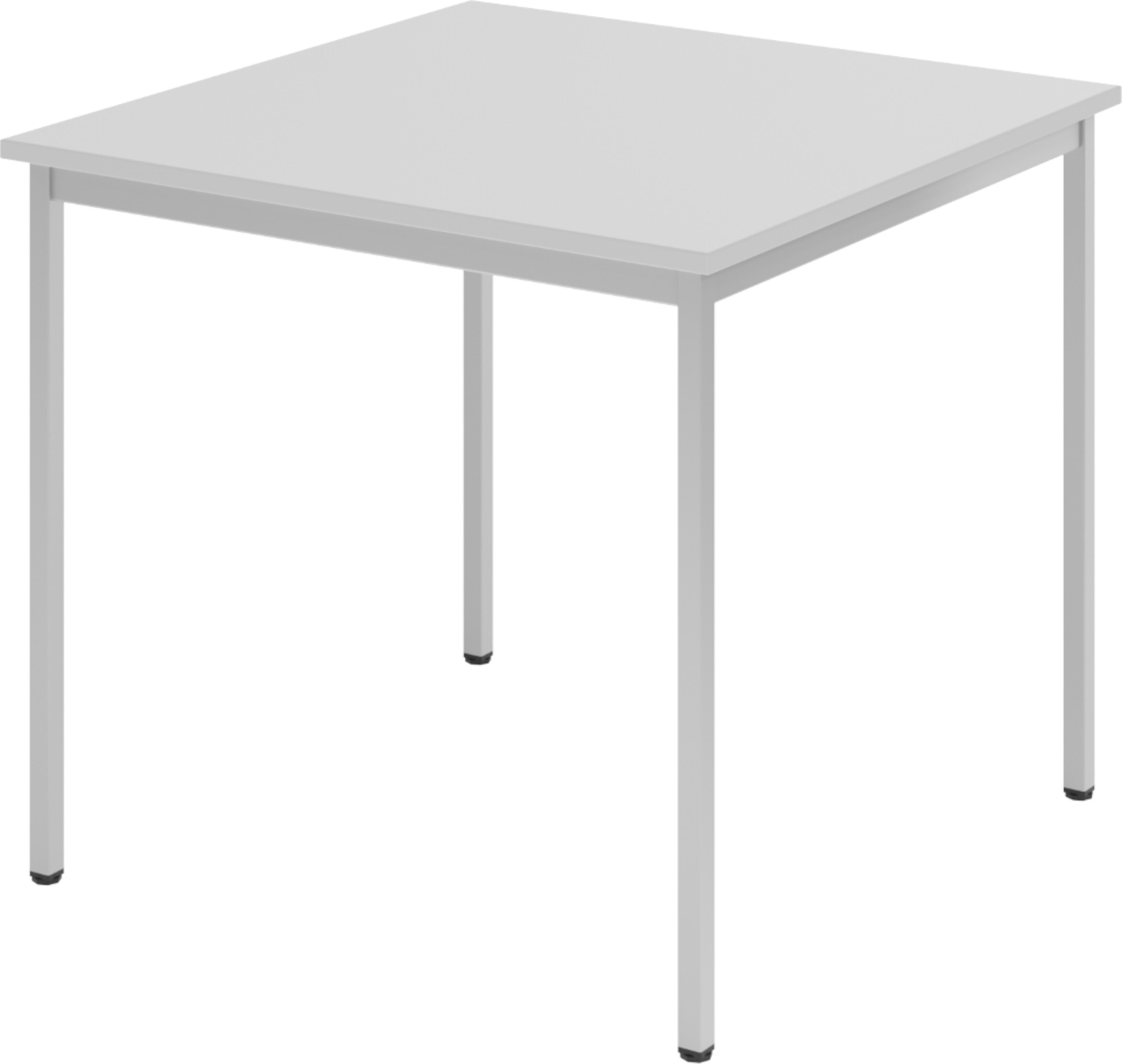 bümö Kantinentisch Serie-V - Größe: 80x80 cm, Optik: Grau/Grau BU-VS08-5